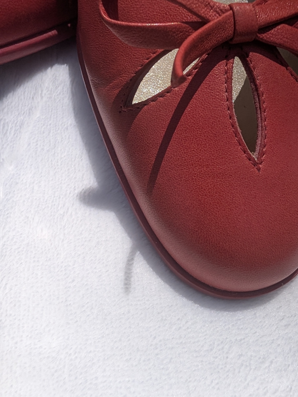 Salvatore Ferragamo Red Bow-Accent Women's Flats Made In Italy Sz 9 - Picture 3 of 16
